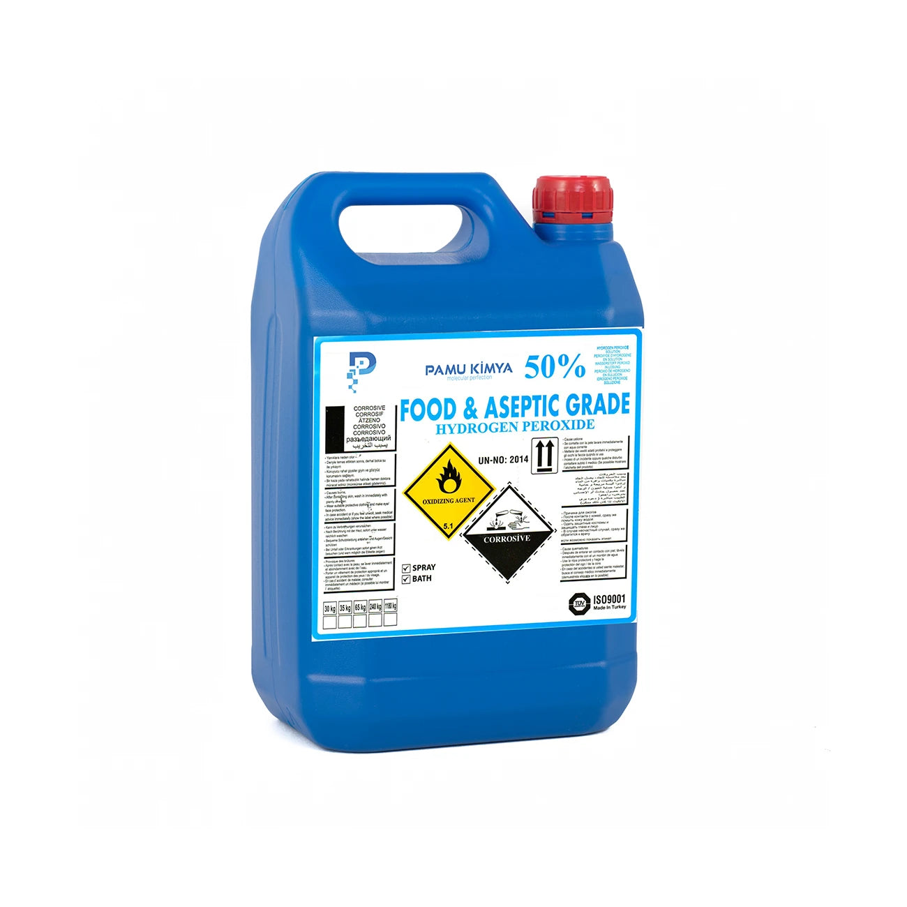 Hydrogen Peroxide Food Grade 50% 5 Kg Drum 